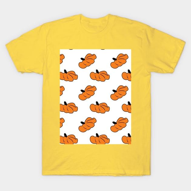 Pumpkin, Halloween, vegetable, harvest, holiday, seamless, pattern T-Shirt by grafinya